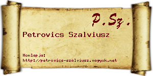 Petrovics Szalviusz névjegykártya